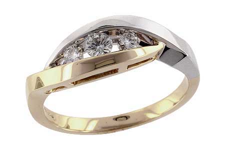 14K Two-Tone Diamond Ring
