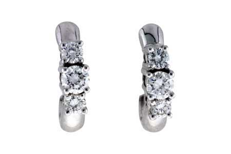 14K White Gold Diamond Earrings