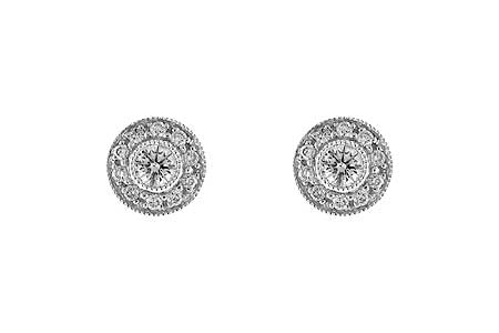 14K White Gold Diamond Earrings