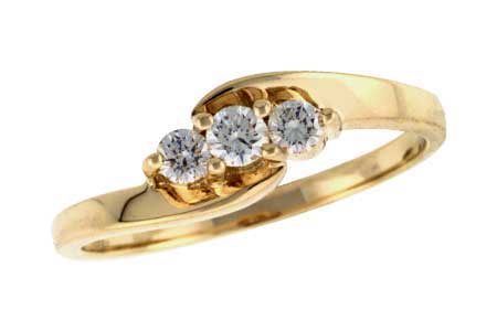 14K Yellow Gold Diamond Ring