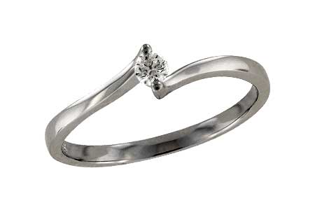 14K White Gold Diamond Ring