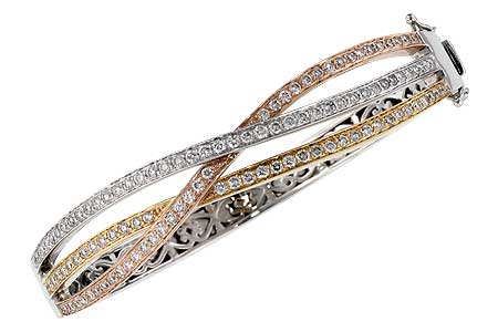 14K Two-Tone Diamond Bracelet