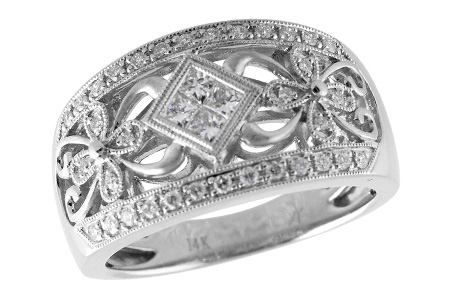 14K White Gold Diamond Anniversary Band