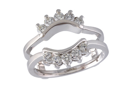 14K White Gold Diamond Ring Enhancer
