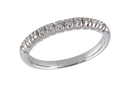 14K White Gold Diamond Anniversary Band
