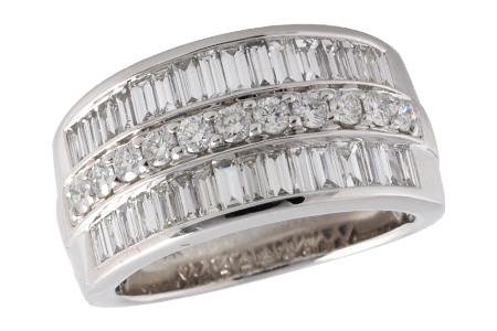 14K White Gold Diamond Anniversary Band
