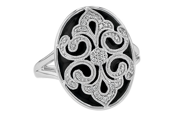 14K White Gold Diamond Ring