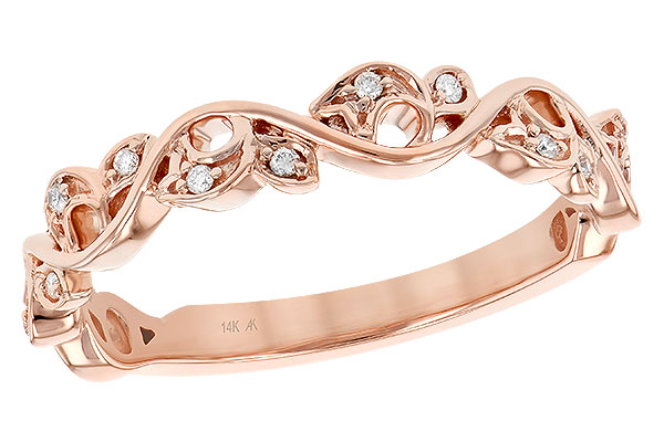 14K Rose Gold Diamond Anniversary Band