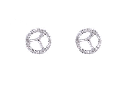 14K White Gold Diamond Earrings