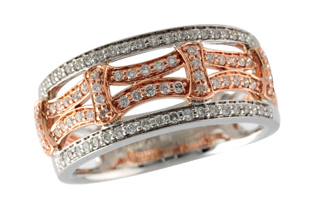 14K Two-Tone Diamond Anniversary Band
