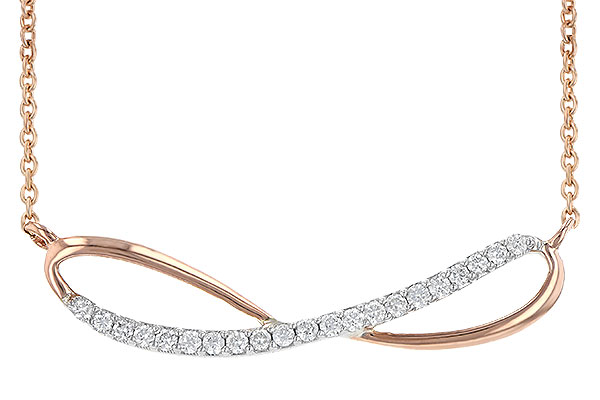 14K Rose Gold Diamond Necklace
