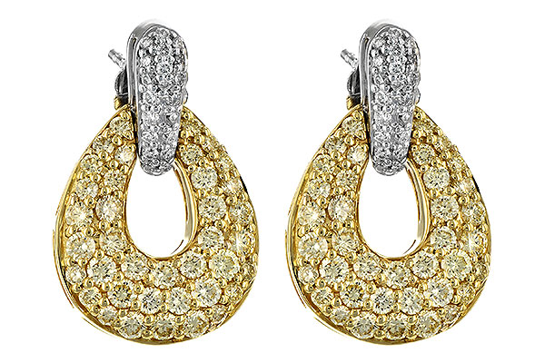 14K Two-Tone Diamond Earrings
