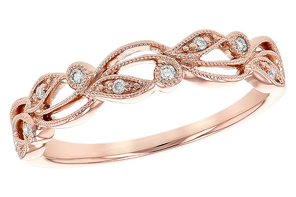 14K Rose Gold Diamond Anniversary Band