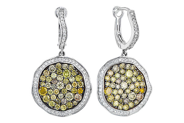14K White Gold Diamond Earrings