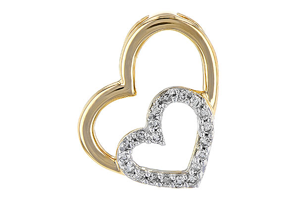 14K Yellow Gold Diamond Pendant
