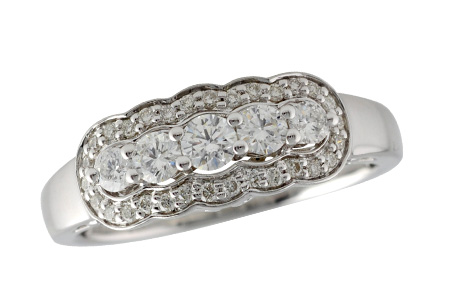 14K White Gold Diamond Anniversary Band