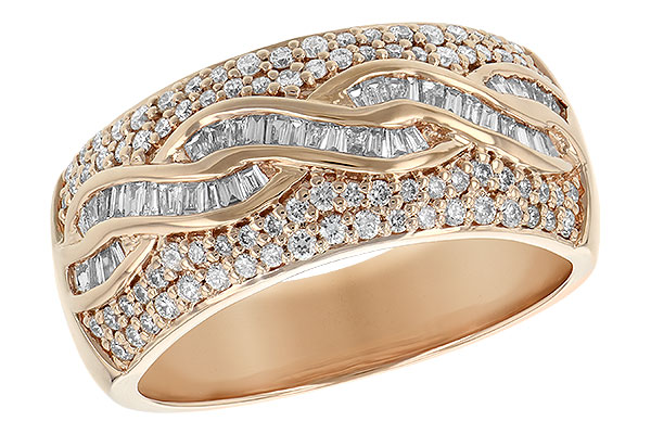 14K Rose Gold Diamond Anniversary Band