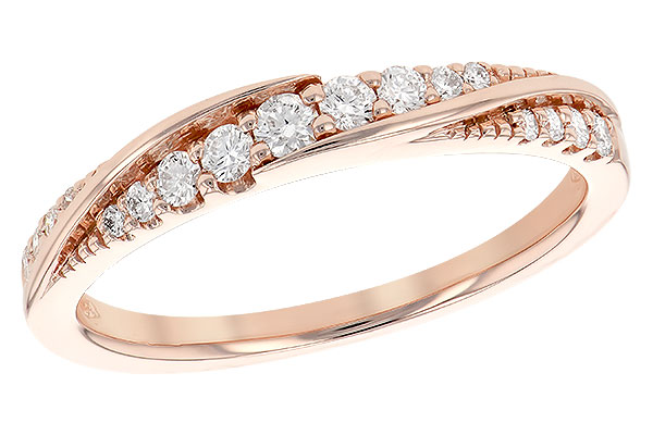 14K Rose Gold Diamond Anniversary Band