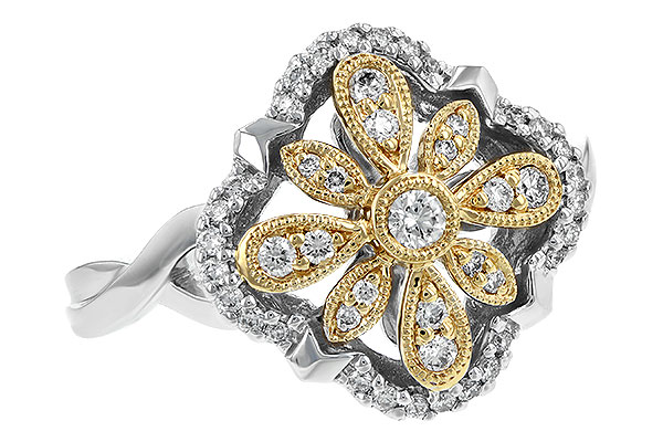 14K Two-Tone Diamond Ring