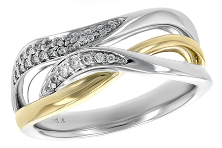 14K Two-Tone Diamond Anniversary Band