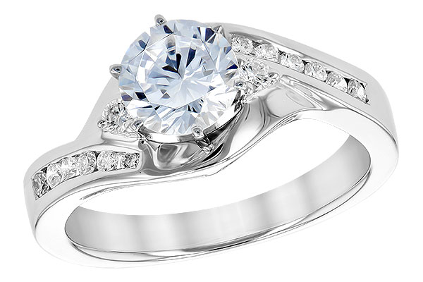 14K White Gold Diamond Semi-Mount Ring