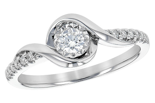 14K White Gold Diamond Ring