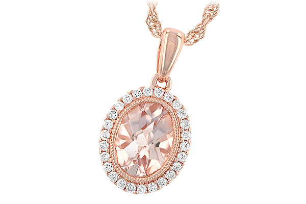 14K Rose Gold Morganite Necklace