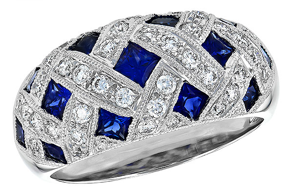 14K White Gold Sapphire Anniversary Band