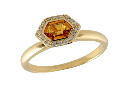 14K Yellow Gold Citrine Ring