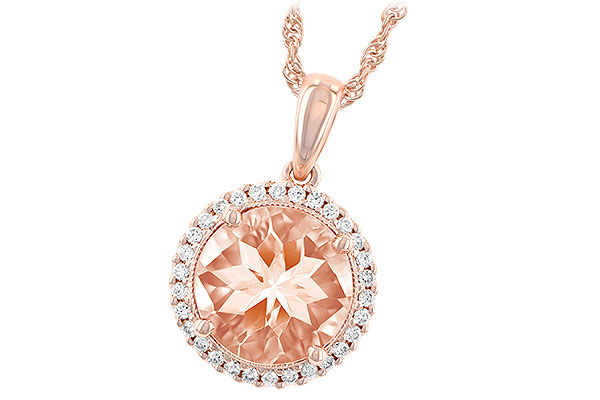 14K Rose Gold Morganite Necklace