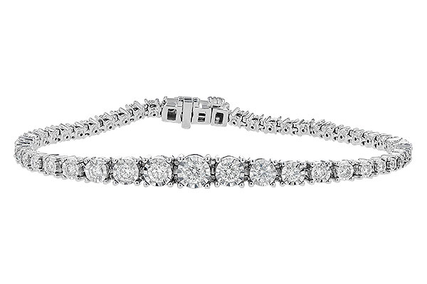14K White Gold Diamond Bracelet