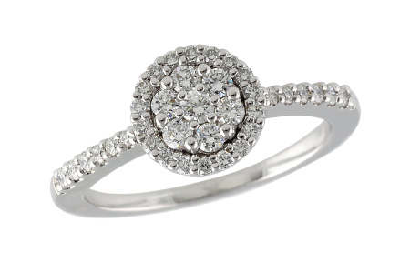 14K White Gold Diamond Ring