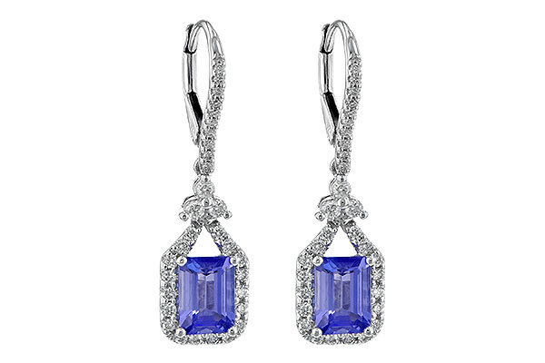 14K White Gold Tanzanite Earrings