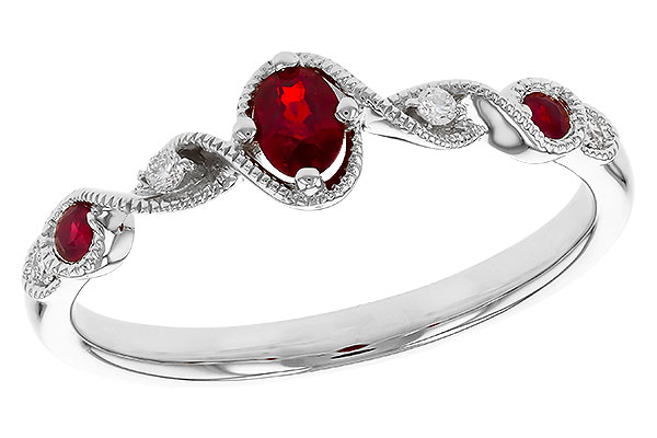 14K White Gold Ruby Ring