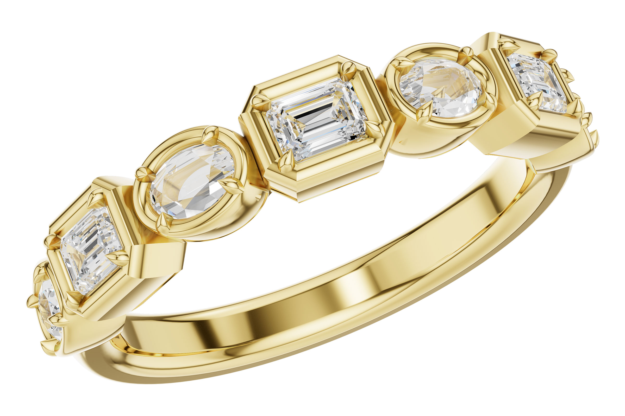 14K Yellow Gold Diamond Anniversary Band