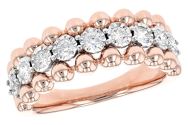 14K Rose Gold Diamond Anniversary Band