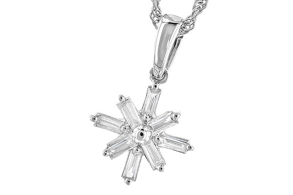 14K White Gold Diamond Necklace