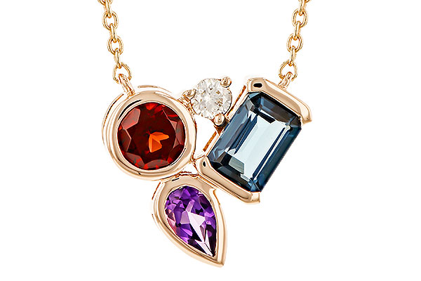 14K Rose Gold Amethyst Necklace