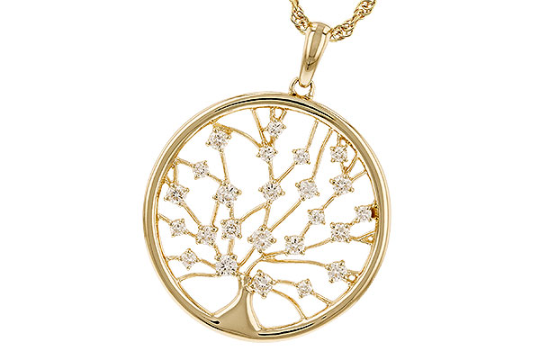 14K Yellow Gold Diamond Necklace