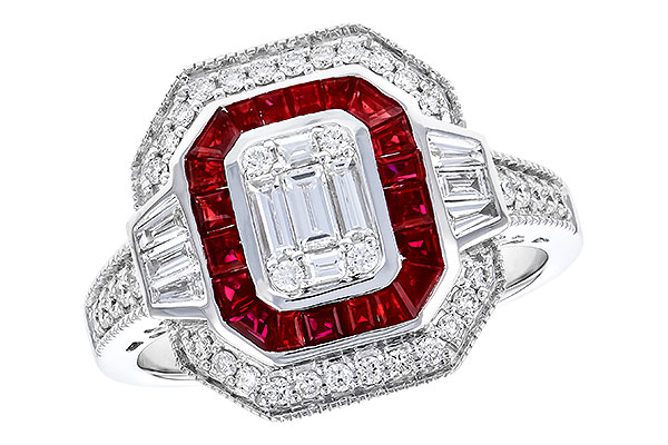 14K White Gold Ruby Ring