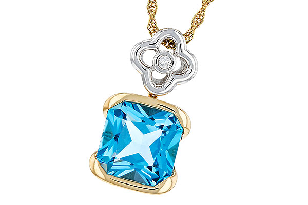 14K Two-Tone Topaz Necklace