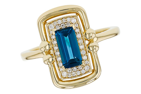 14K Yellow Gold Topaz Ring