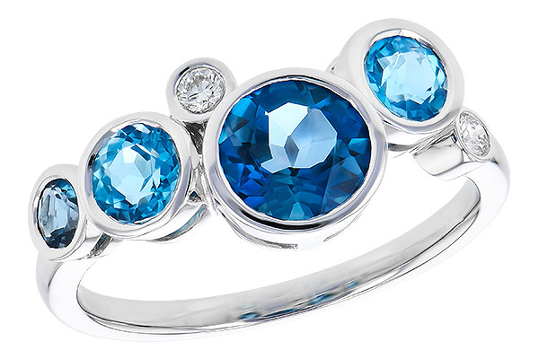 14K White Gold Topaz Ring