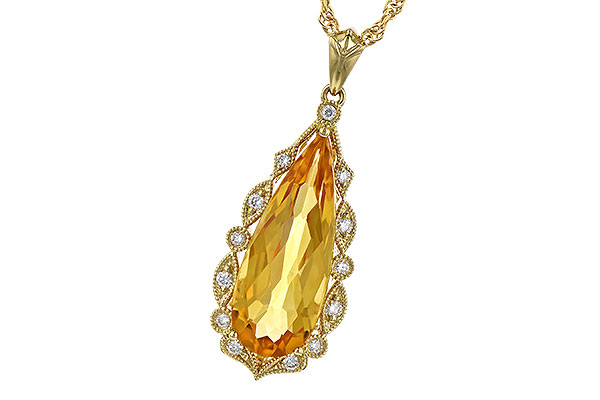 14K Yellow Gold Citrine Necklace