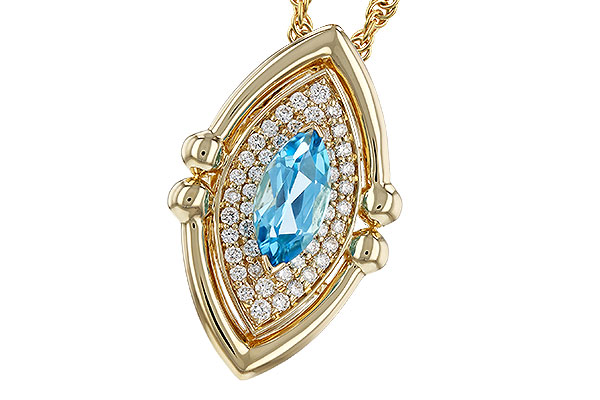 14K Yellow Gold Topaz Necklace