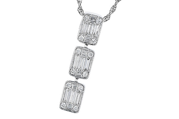 14K White Gold Diamond Earrings