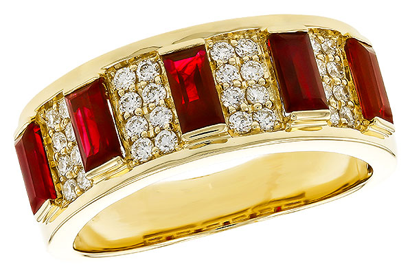 14K Yellow Gold Ruby Anniversary Band