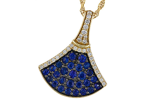 14K Yellow Gold Sapphire Necklace