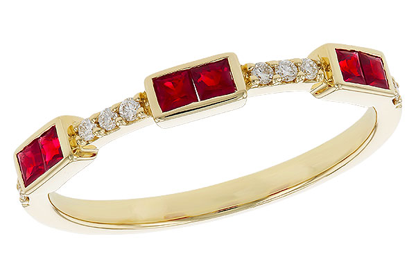 14K Yellow Gold Ruby Anniversary Band