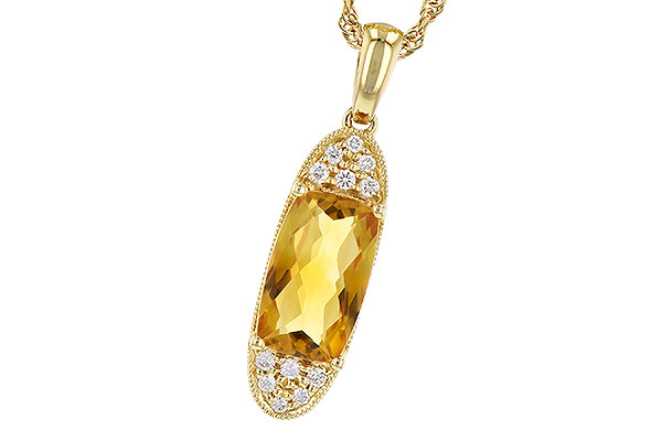14K Yellow Gold Citrine Necklace